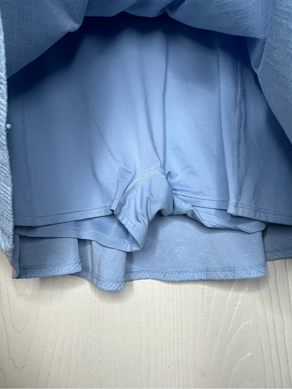ALO Yoga Pale Blue Textured Circle Skirt